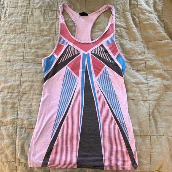 Topshop Tops - Topshop Purple Geometric Racerback Tank – Size 4